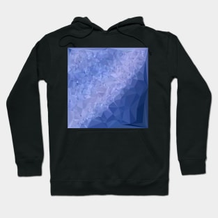 Steel Blue Abstract Low Polygon Background Hoodie